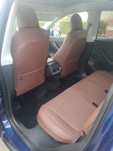 Customer photo review of EVAAM® Leather Full Seat Covers for Tesla  Model 3/Y/S/X