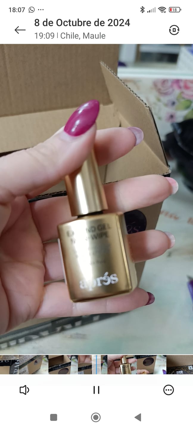 Customer photo review of Extend Gel Gold Non-Wipe Edicion Botella