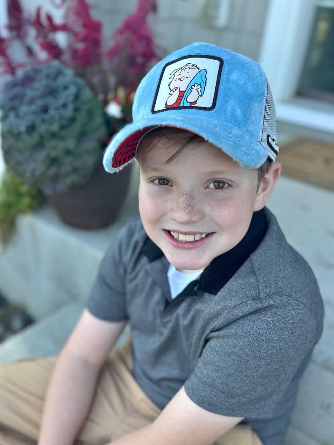 Customer photo review of OVERLORD X Peanuts: Linus Trucker Cap