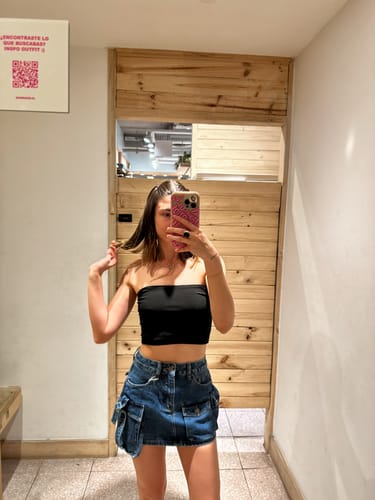 Customer photo review of Pollera Bolsillos Blue