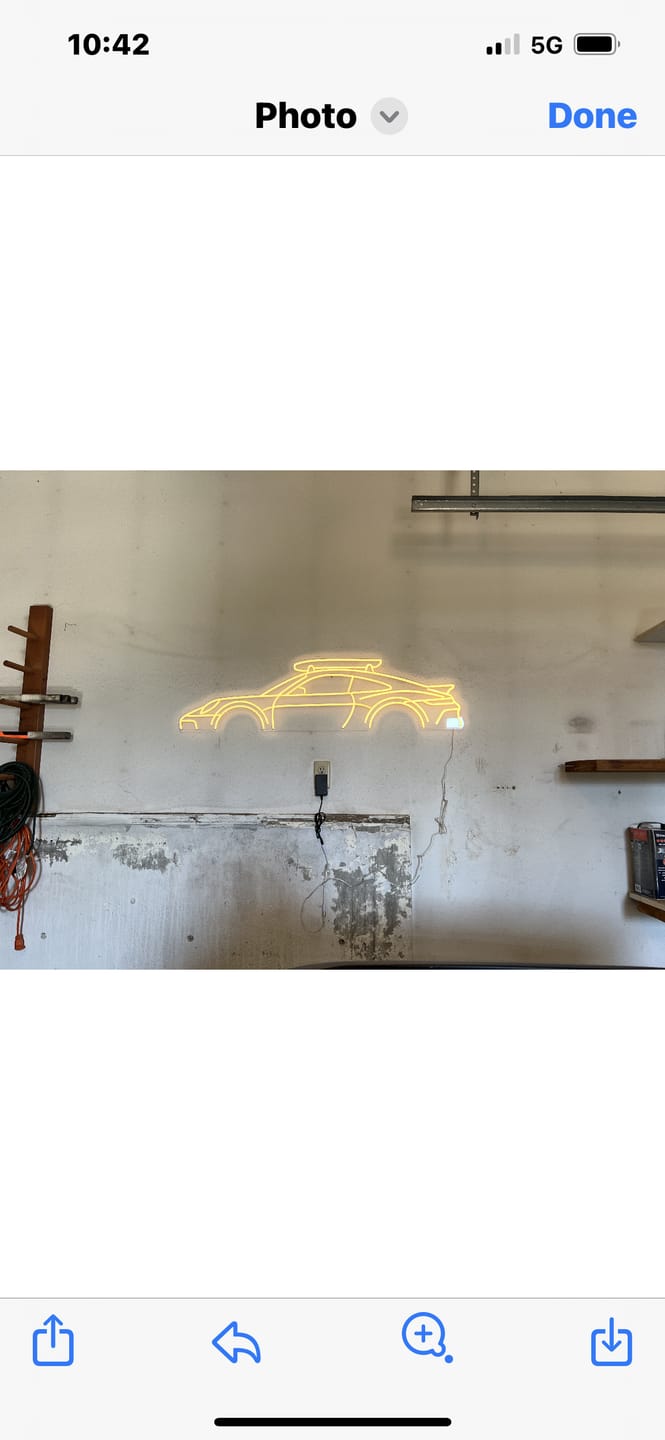 Customer photo review of Your Custom Neon Silhouette