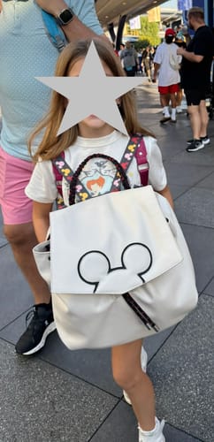 Customer photo review of Mickey Mania Drawcord Backpack