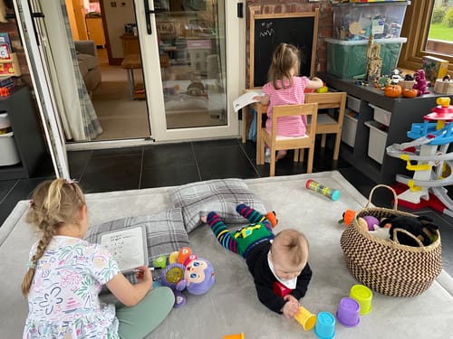 Customer photo review of Grey Baby Play Mat