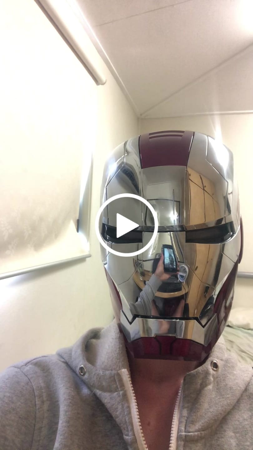 Customer video review of Autoking Mk5 ironman helmet |  Voice Control | 4/8 Multi-piece Opening