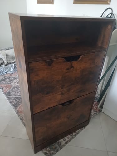 Customer photo review of Ντουλάπι Παπουτσιών Έπιπλο Εισόδου Στενή Παπουτσοθήκη Παπουτσοθήκες vintage καφέ    LB-C040X01