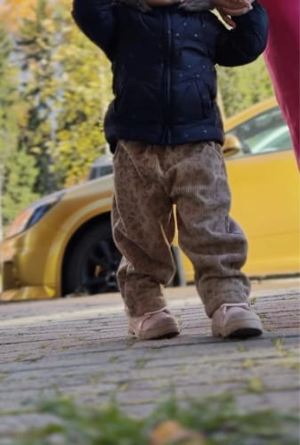 Customer photo review of Fleece Floral Pants