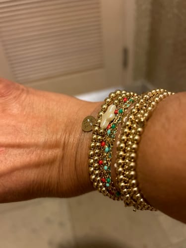 Customer photo review of hearts bracelet