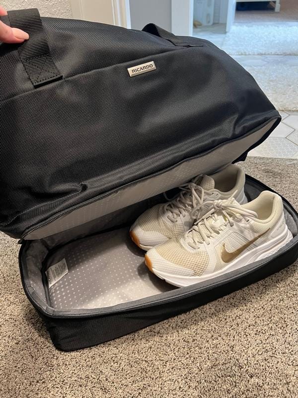 Customer photo review of Avalon Drop-Bottom Weekender Duffel