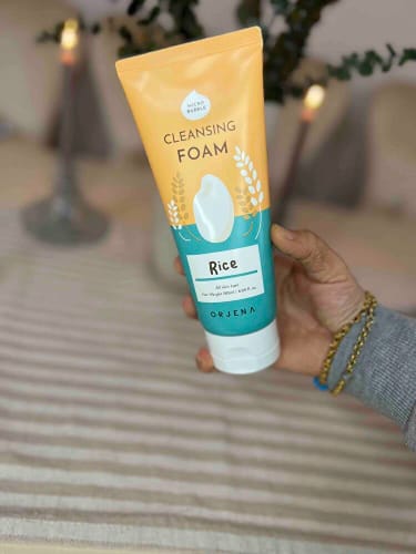 Customer photo review of Orjena Smile Day Cleansing Foam Rice 180ml