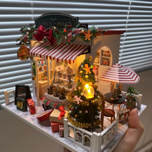 Customer photo review of Christmas Sweets Treats DIY Wooden Miniature House