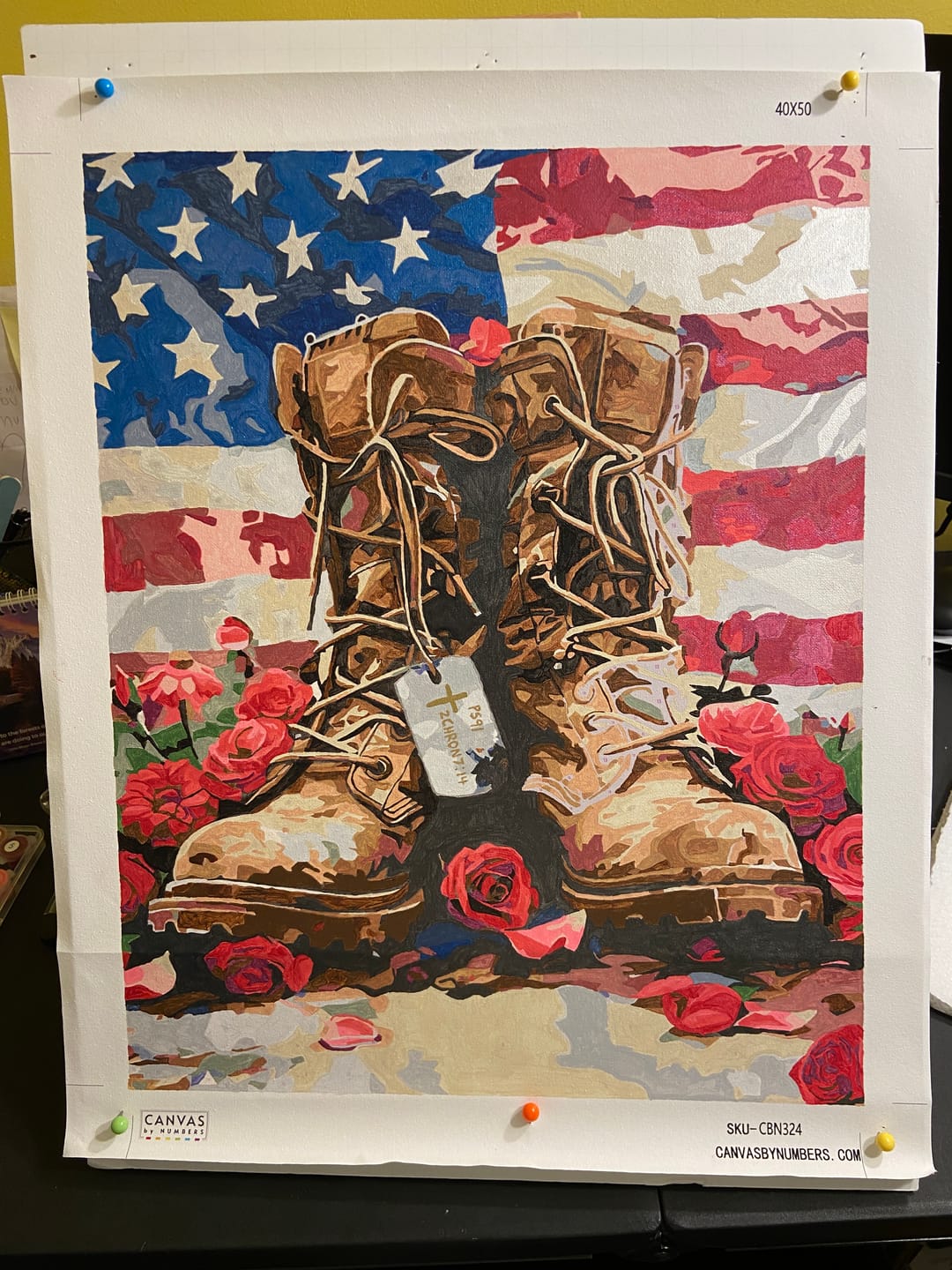 Customer photo review of In Remembrance - Paint by Numbers