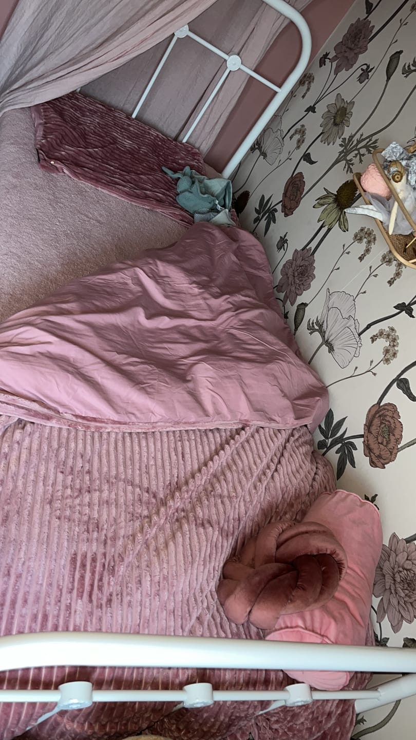 Customer photo review of Matras Hoeslaken Teddy - Hug Me Powder Pink
