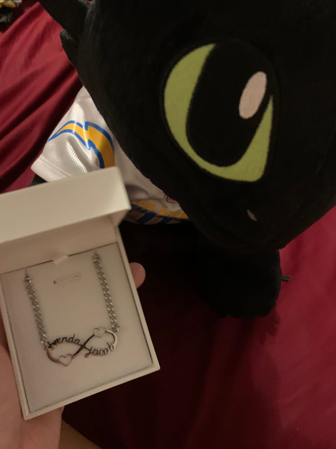 Customer photo review of Infinity Heart Name Necklace