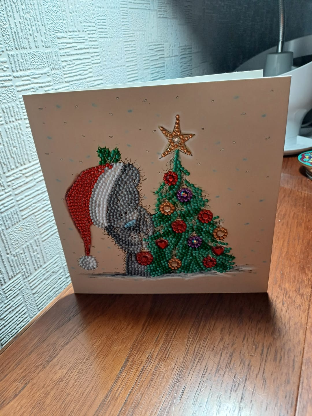 Customer photo review of "Season Sparkle" Tatty Teddy Crystal Art Card
