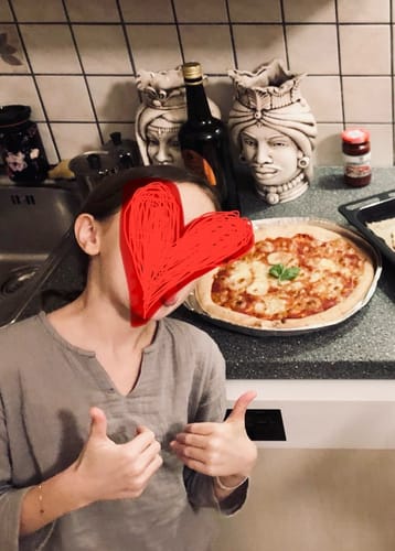 Customer photo review of Pizza SENZA GLUTINE E LATTOSIO