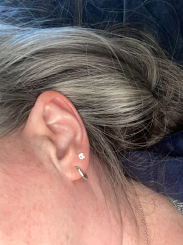 Customer photo review of 14k helen studs