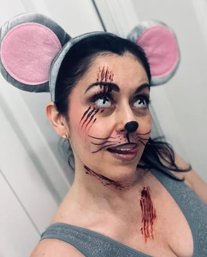 Customer photo review of Cosplay Black Cross Colored Contact Lenses