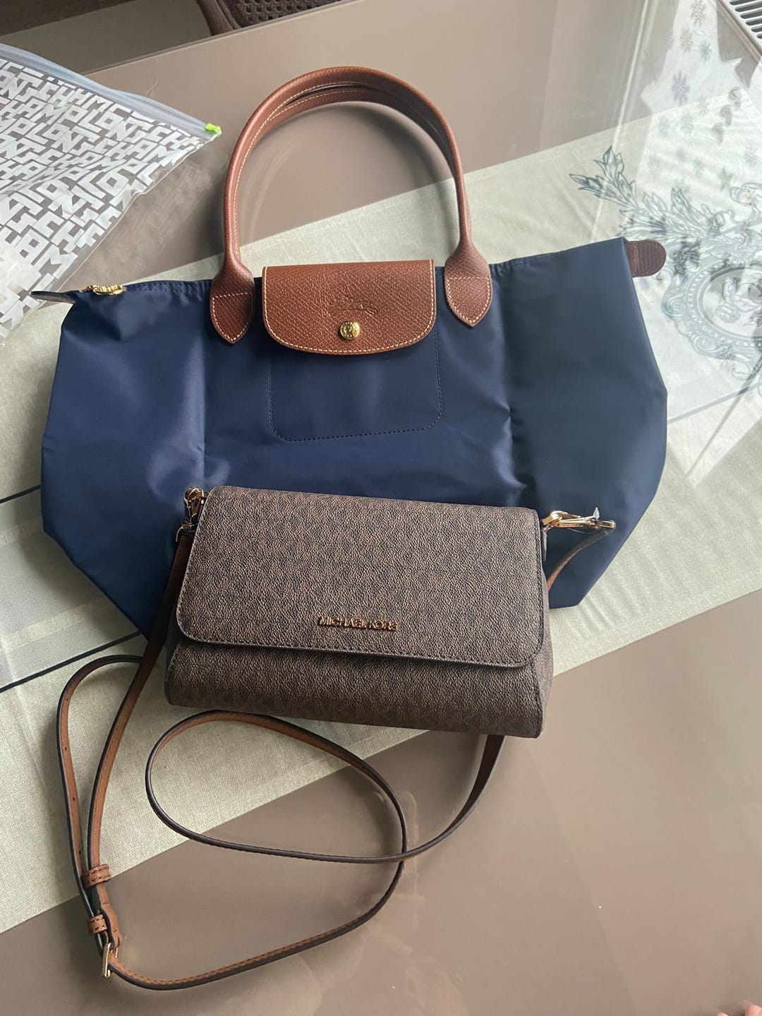 Customer photo review of Longchamp Le Pliage Original  Medium Navy Shoulder Kadın Çanta