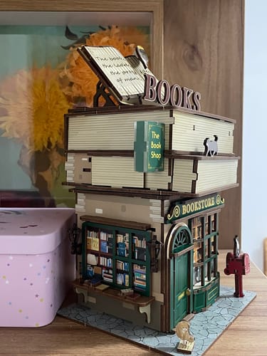 Customer photo review of DIY 3D Wooden Puzzle The Time Book Shop