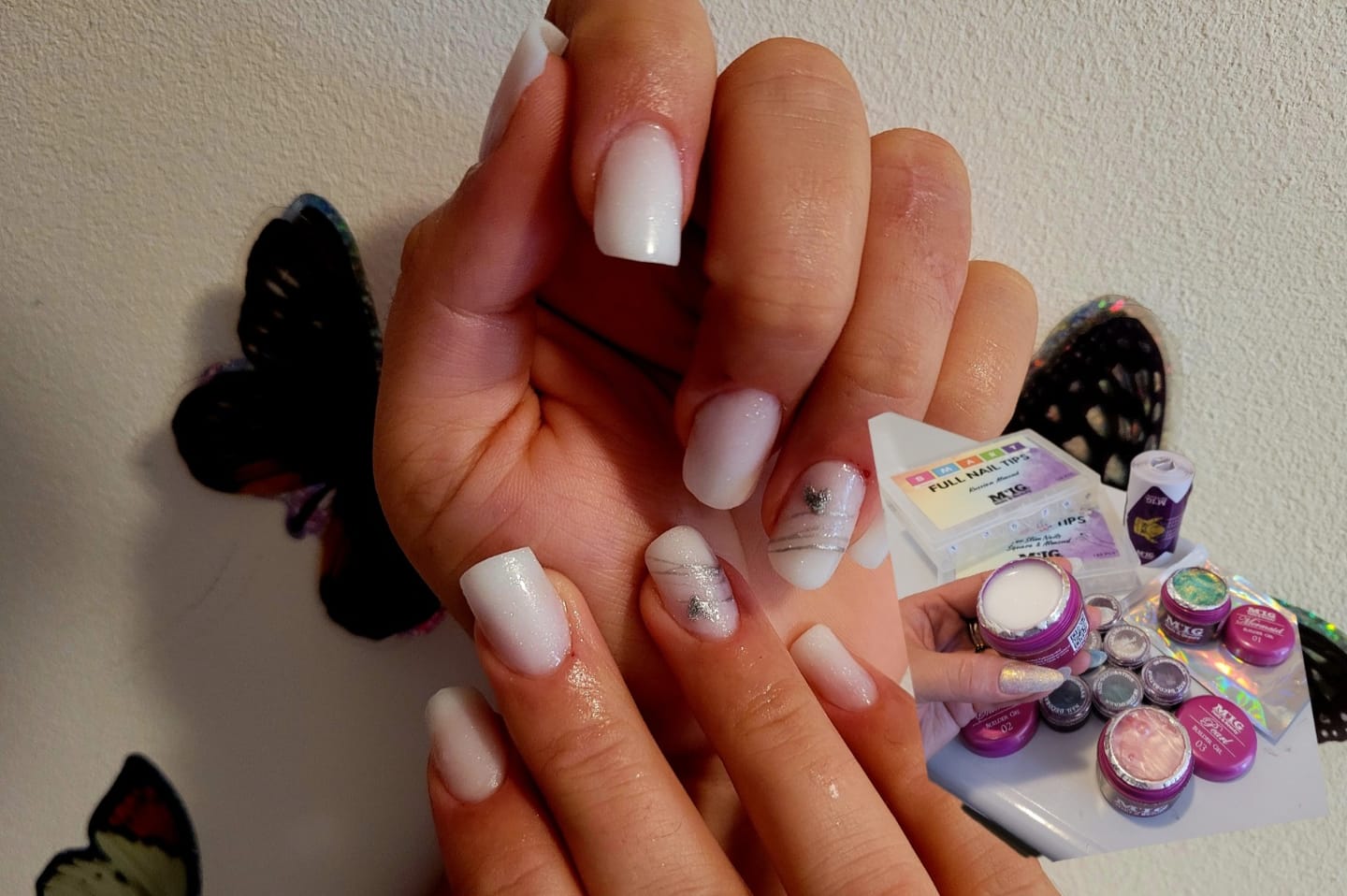 Customer photo review of Supreme Milky White Builder gel