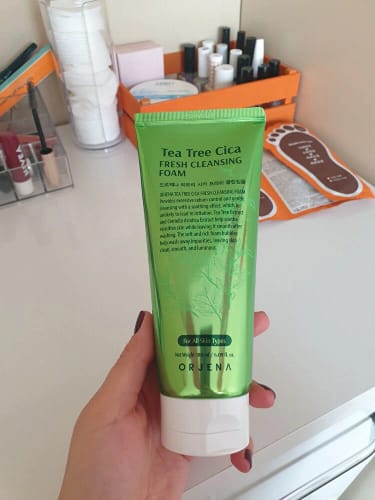 Customer photo review of Orjena Tea Tree Cica Fresh Cleasing Foam 180ml