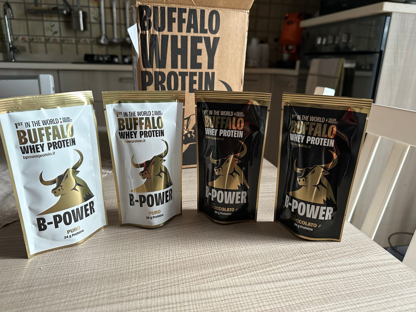 Customer photo review of Tester Kit Buffalo Whey Protein - 4 Bustine Monodose (2 x Gusto)