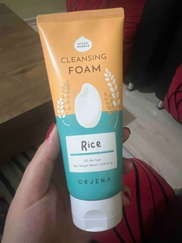 Customer photo review of Orjena Smile Day Cleansing Foam Rice 180ml