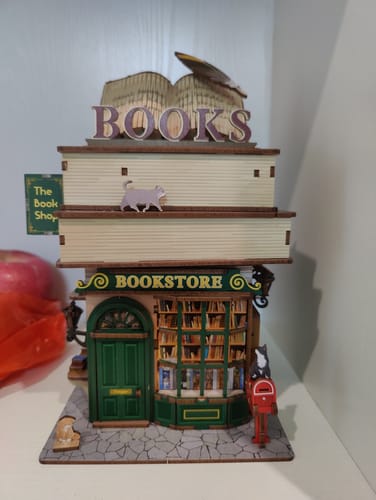 Customer photo review of DIY 3D Wooden Puzzle The Time Book Shop