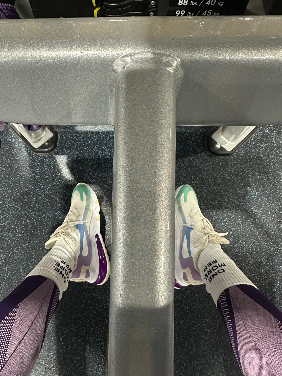 Customer photo review of One More Rep - Unisex Crew Workout Socks
