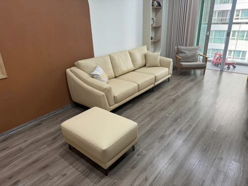 Customer photo review of Ghế sofa văng da đẹp phòng khách CAPRI