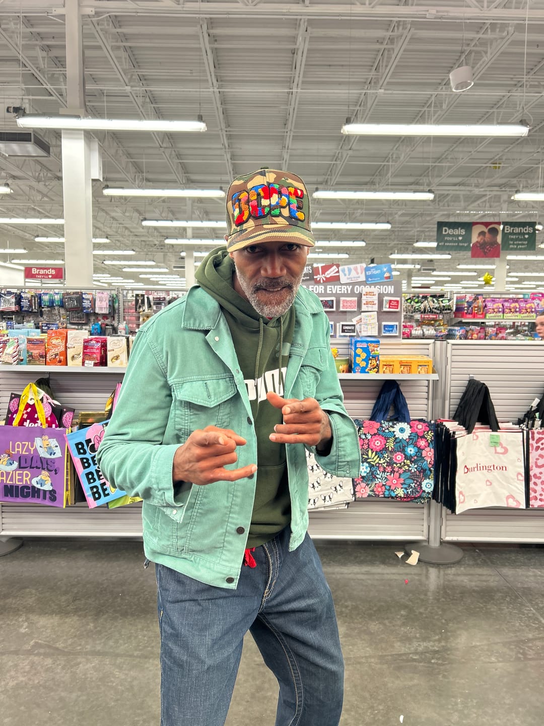 Customer photo review of Chenille Dope Camo Patched Hat