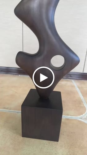 Customer video review of Abstract Wood Carving #WAB082