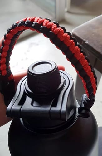 Customer photo review of Paracord Strap (For Oversized Bottle Only)
