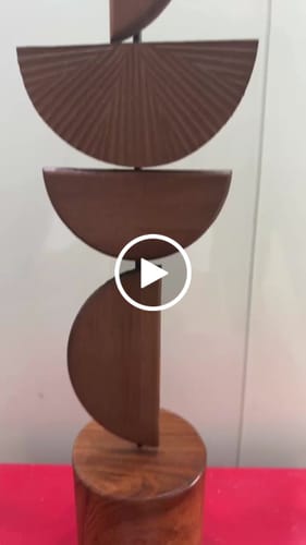 Customer video review of Geometric Wood Carving #WG017