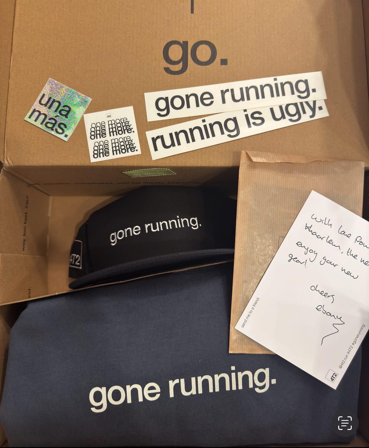Customer photo review of hoodie, gone running.