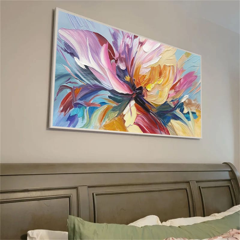 Customer photo review of Colorful Flower Textured Painting Canvas #FP005