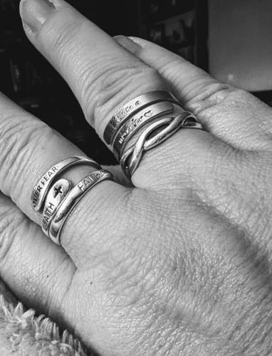 Customer photo review of I Am A Warrior Ring