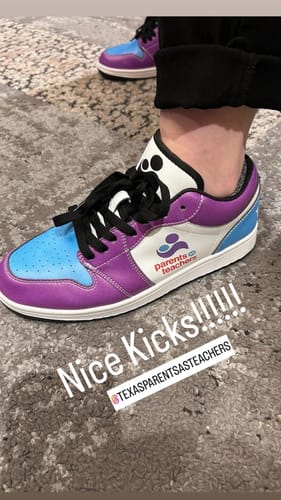 Customer photo review of Personalized Sneakers, Custom Sneakers, Put name or business name on it, AJ1-C03200