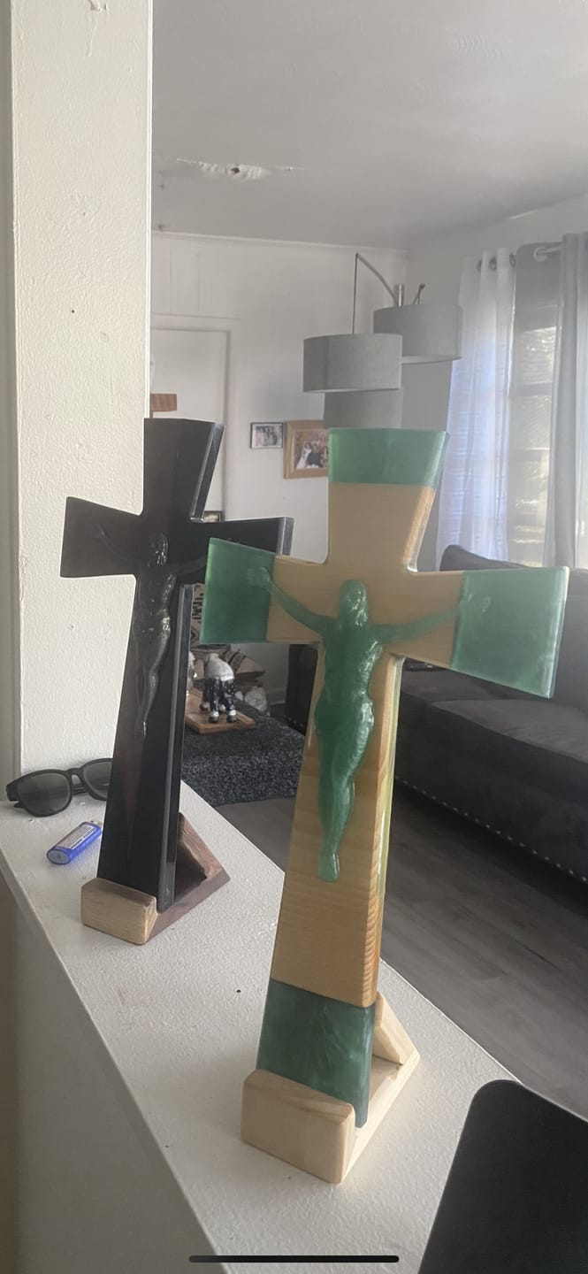 Customer photo review of 6.7x5.6x0.6" Jesus Corpus Silicone Mold