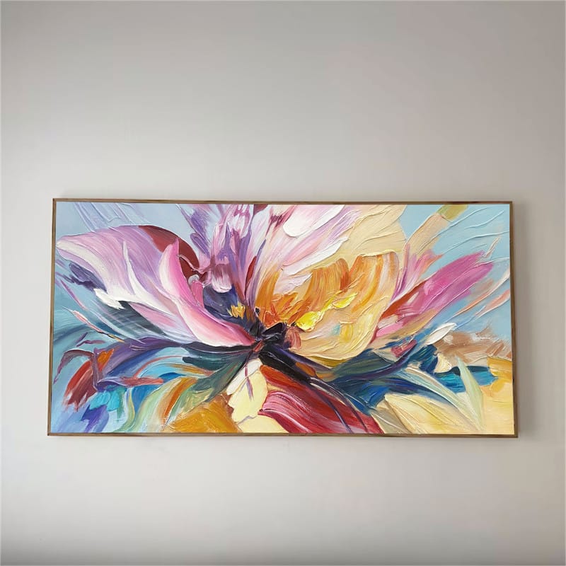 Customer photo review of Colorful Flower Textured Painting Canvas #FP005
