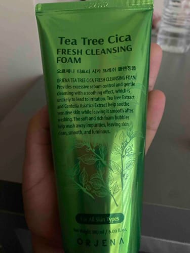 Customer photo review of Orjena Tea Tree Cica Fresh Cleasing Foam 180ml
