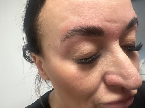 Customer photo review of (NEW) Cysteamine Brow & Lash Lamination Kit - 1,2 & 3 Steps - 3 x 15ml Tubes