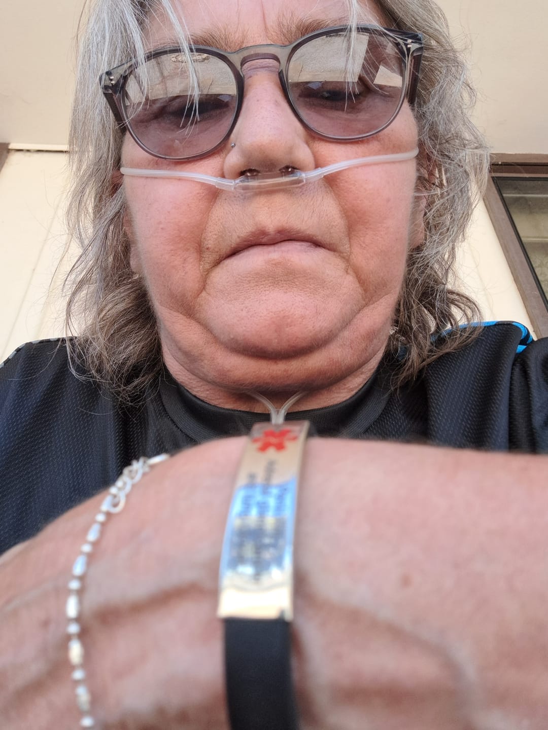 Customer photo review of Personalised Black Silicone Medical Alert ID Bracelet