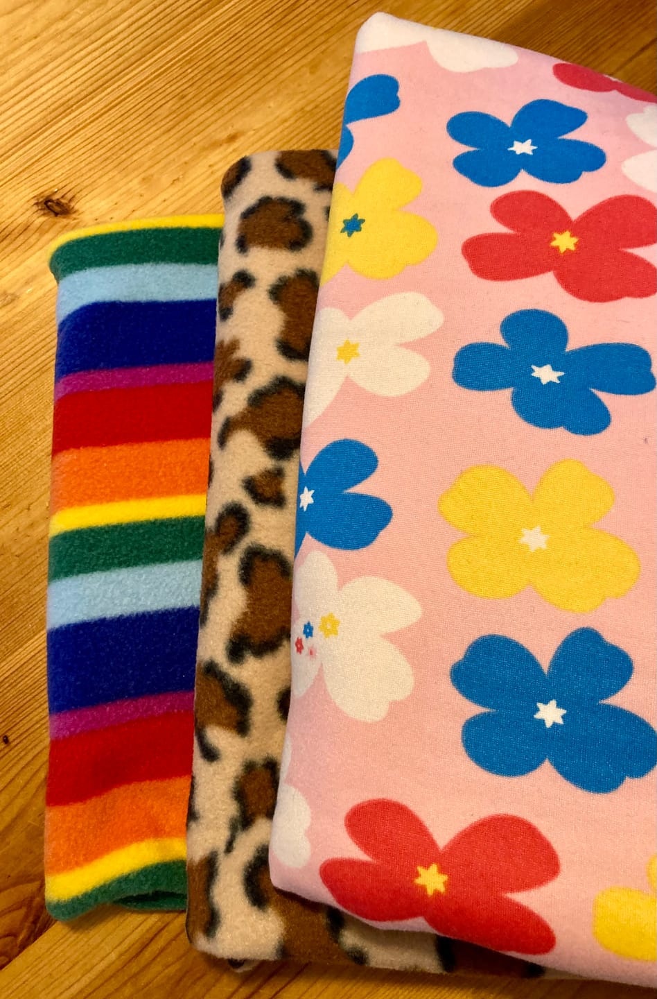 Customer photo review of Printed Fleece/Sweatshirt Remnants