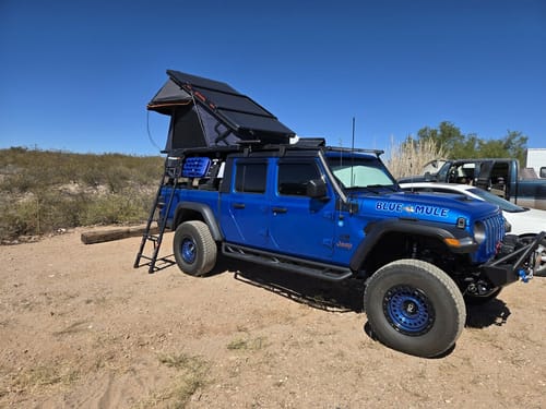 Customer photo review of OPENROAD Aluminum Hard Shell Roof Top Tent-PeakRoof LT Series