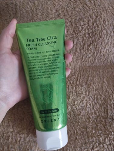 Customer photo review of Orjena Tea Tree Cica Fresh Cleasing Foam 180ml