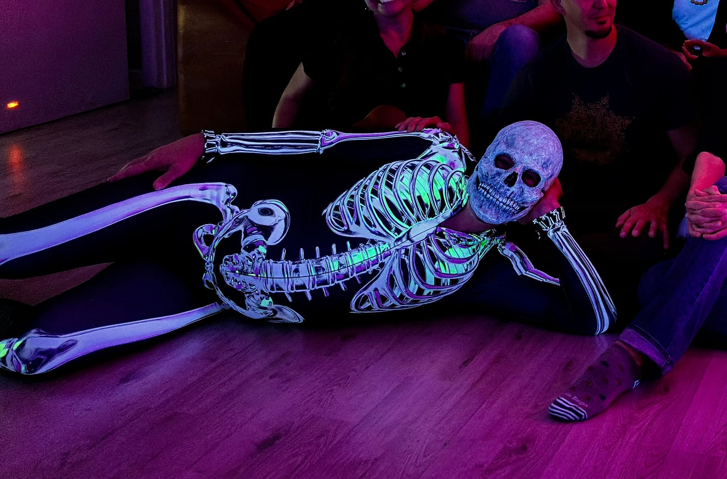 Customer photo review of Chromatic Skeleton Men's Costume