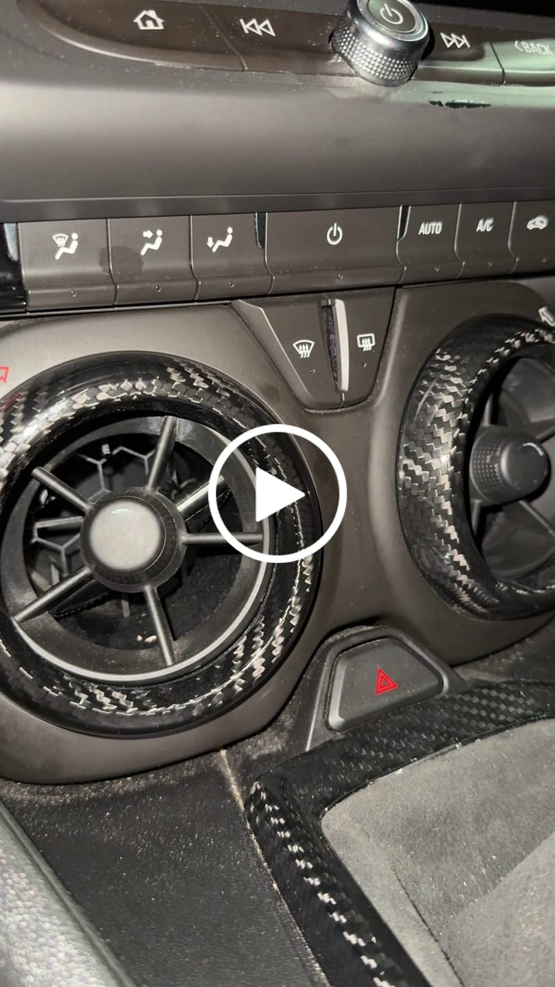 Customer video review of 2016-2024 Camaro Carbon Fiber Center Console AC Vent Covers