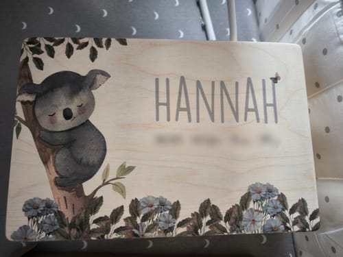 Customer photo review of Personalisierte Erinnerungskiste Koala