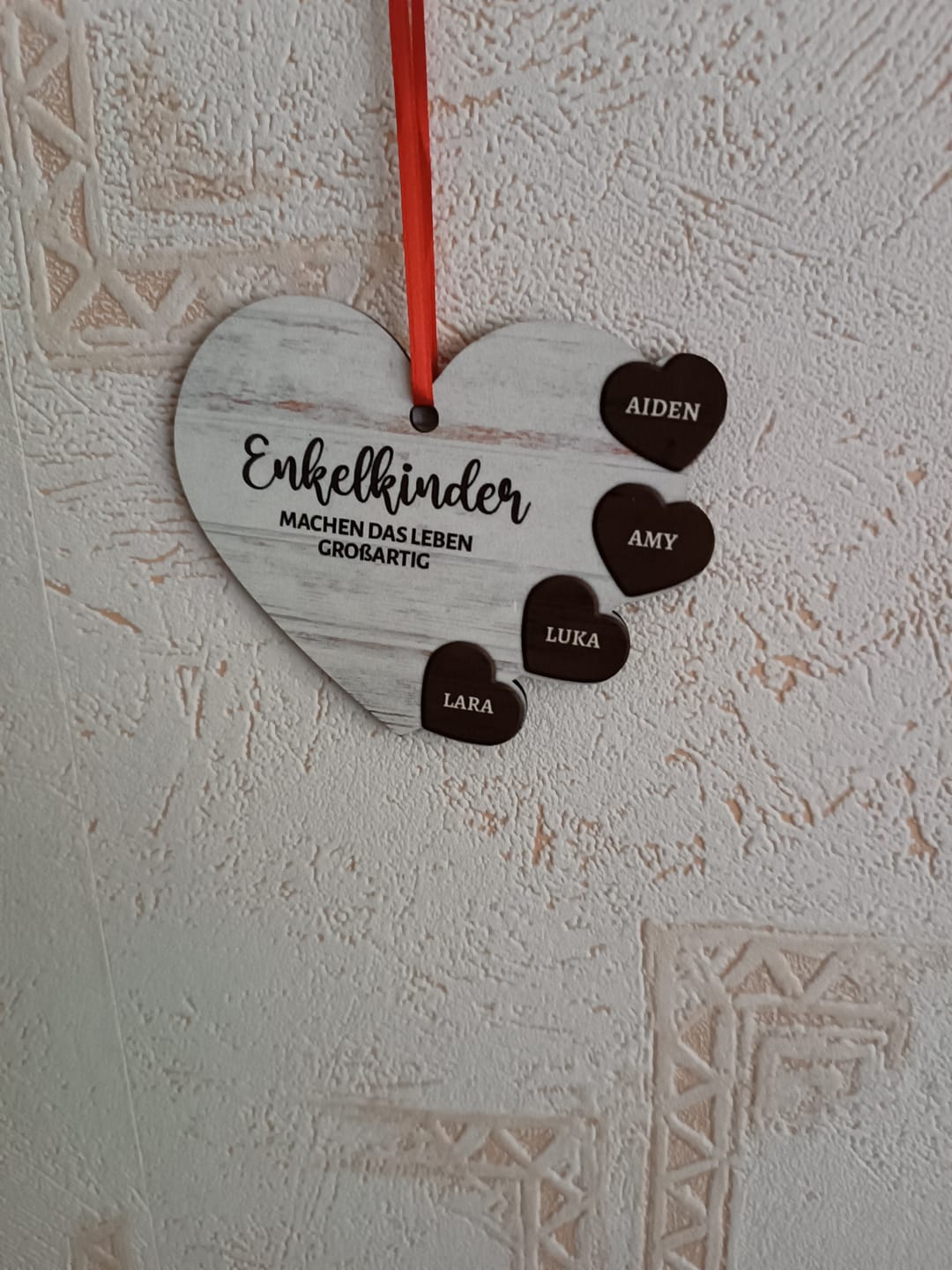 Customer photo review of Meine Enkelkinder - Großeltern-Herzen Ornament